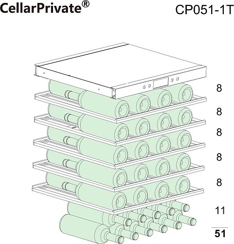 Шкаф винный CELLARPRIVATE CP051-1T — изображение 3
