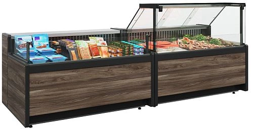 Витрина холодильная CARBOMA GC111 SM 0,94-1 1008 Темный дуб — изображение 4