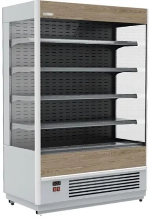 Витрина холодильная CARBOMA FC20-07 VM 1,3-2, Cube 1930/710 ВХСп-1,3, Паттерн, 0107 Ольха