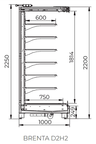 Горка холодильная LEVIN Brenta SG D2H2 190 — изображение 4