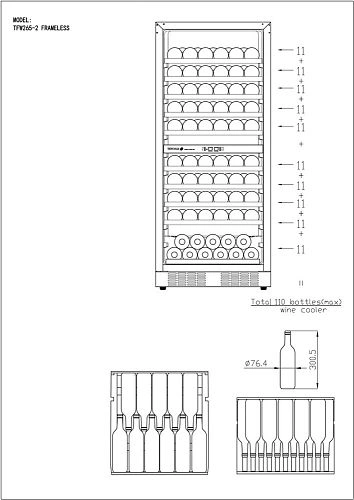 Шкаф винный TEFCOLD TFW300-2F — изображение 4