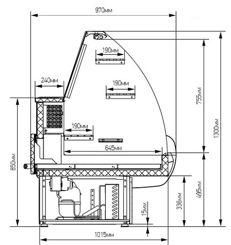 Витрина холодильная МАРИХОЛОДМАШ Таир ВХСД-1,2 — изображение 3