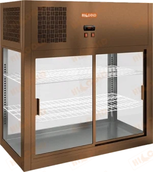Витрина настольная холодильная HICOLD VRH O 990 бронзовый
