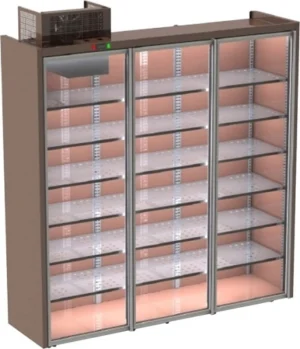Шкаф винный KIFATO 2750х675х2150 (2325) СТ, 4 стеклянные двери