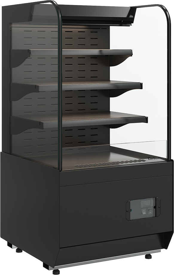 Витрина кондитерская Carboma Radius KR70 VM 0,6-2 Standard открытая, горка (Techno 9005)