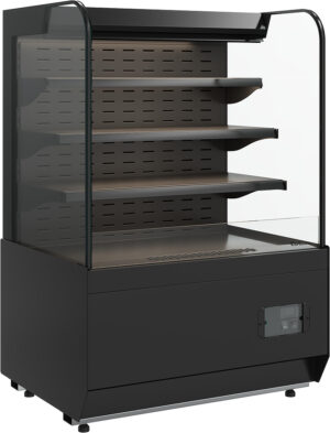 Витрина кондитерская Carboma Radius KR70 VM 1,3-2 Standard открытая, горка (Techno 9005)